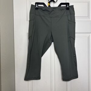 Athletic Works L (12-14) Heather Green DriWorks Activewear Stretch Top Women’s